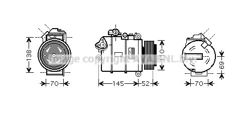 AVA QUALITY COOLING Компрессор, кондиционер BWK336